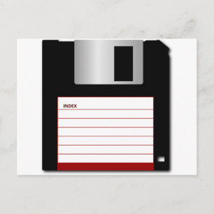 3.5 inch Floppy Diskette old vintage computer disc Postcard