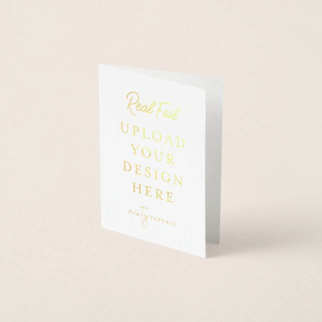 3.5"x5" Gold Foil Folded Card Portrait (Front)