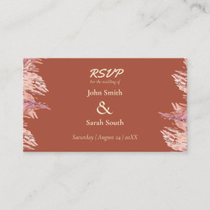 3.5 x 2 RSVP Wedding Enclosure Card - Terracotta