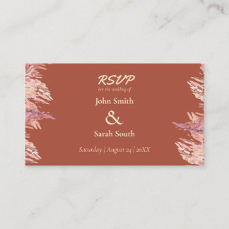 3.5 x 2 RSVP Wedding Enclosure Card - Terracotta 