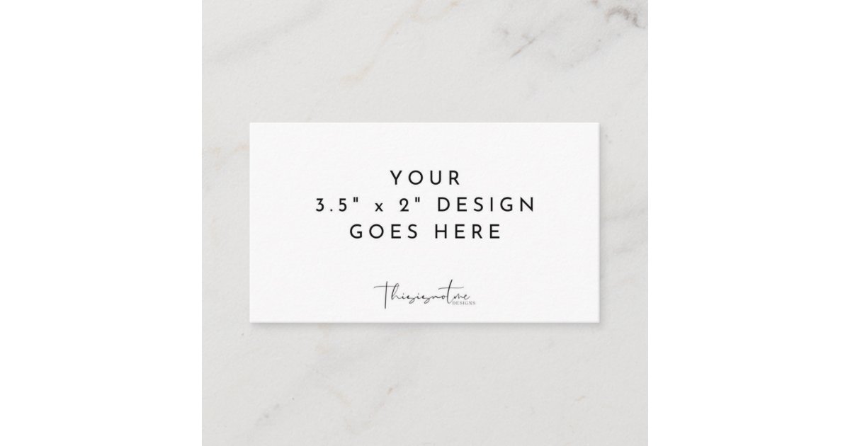 3 5 x 2 quot Template Flat Place Card Zazzle