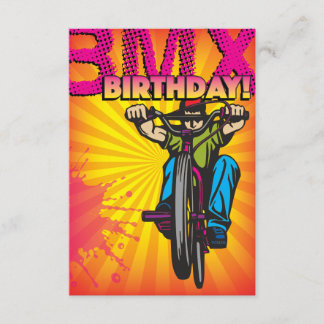 3.5 X 5 BMX Birthday Invitation