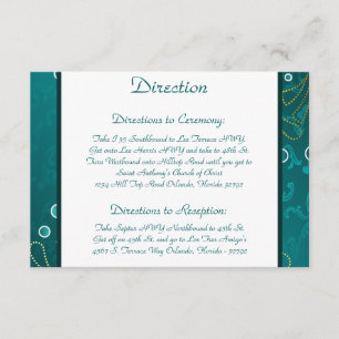 3.5 x 5 Direction Card Arabian Teal