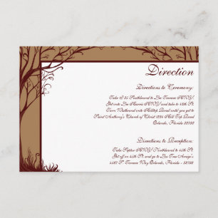 3.5 x 5 Direction Card Autumn Tree
