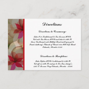 3.5 x 5 Direction Card Colourful Lotus Flower blac