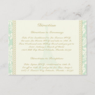 3.5 x 5 Direction Card Damask Paris