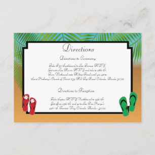 3.5 x 5 Direction Card His/Hers Sandals On Beach p