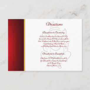 3.5 x 5 Direction Card Lord Ganesha/Hindu Red Spir