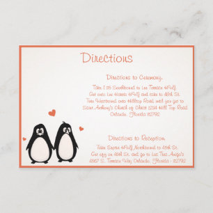 3.5 x 5 Direction Card Penguin Love