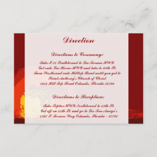 3.5 x 5 Direction Card Red Sunset in Africa