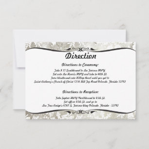 3.5 x 5 Direction Card Silver Christmas Blur