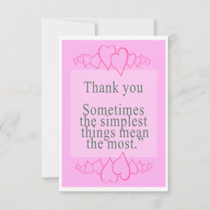 3.5" x 5" Flat thank you Card