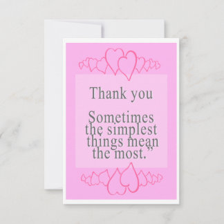 3.5" x 5" Flat thank you Card