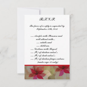 3.5 x 5 R.S.V.P Colourful Lotus Flower Invitation