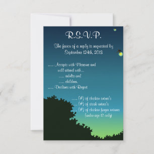 3.5 x 5 R.S.V.P Fireflies / Mason Jar Invitation
