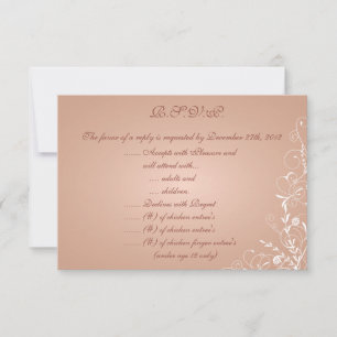 3.5 x 5 R.S.V.P Reply Card Floral Spiral in Paris