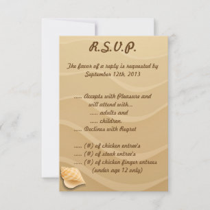 3.5 x 5 R.S.V.P Seashells on Sandy Bea Invitation