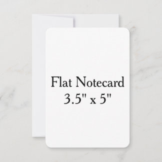 3.5" x 5" rounded Flat Note Card