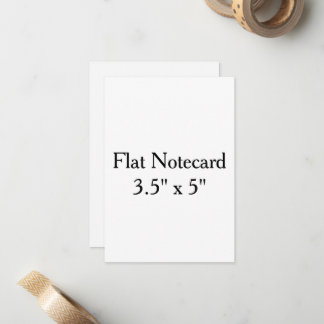 3.5" x 5" Squared Flat Note Card