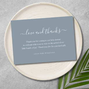 3.5" x 5" Thank You Baby Shower Gift Personalised Card