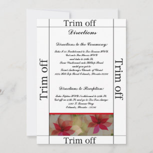 3.5 x 7 Directions Colourful Lotus Flow Invitation