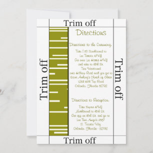 3.5 x 7 Directions Green Pear Fruit St Invitation