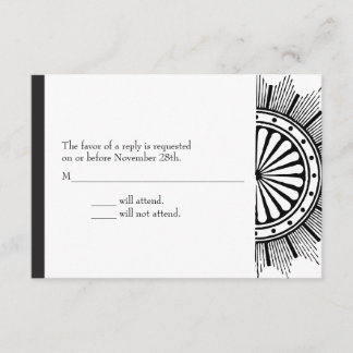 3.5x5 Art Deco Response Card