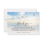 3.5x5 Funeral Thank You Note Grief Beach Ocean
