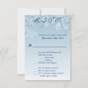 3.5x5 R.S.V.P. Card Crystal Snowflakes Winter Snow
