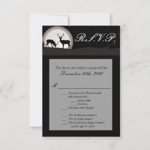 3.5x5 R.S.V.P. Card Hunters Moon Deer Buck Doe
