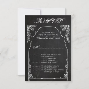 3.5x5 R.S.V.P. Card Modern Chalkboard