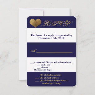 3.5x5 R.S.V.P. Card Modern Stripe Navy White Cont