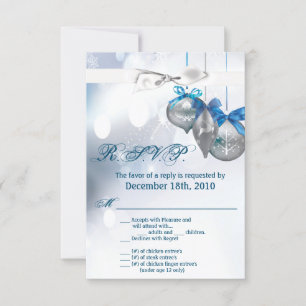 3.5x5 R.S.V.P. Card Ornaments Snowflakes Snow Flak
