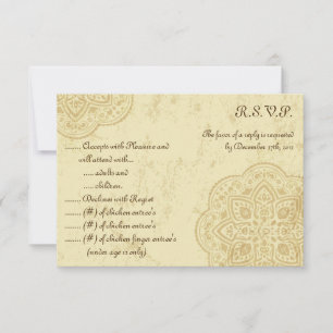 3.5x5 R.S.V.P Reply Card Moroccan Party