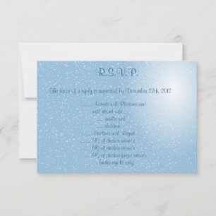 3.5x5 R.S.V.P Reply Card Winter Blue Christmas
