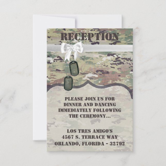 3.5x5 Reception Card Army Air Force  OCP Camo Unif (Front)