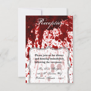 3.5x5 Reception Card Blood Splatter Vampire Gothic