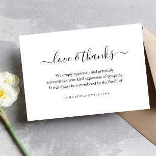 3.5x5 Thank You Funeral Bereavement