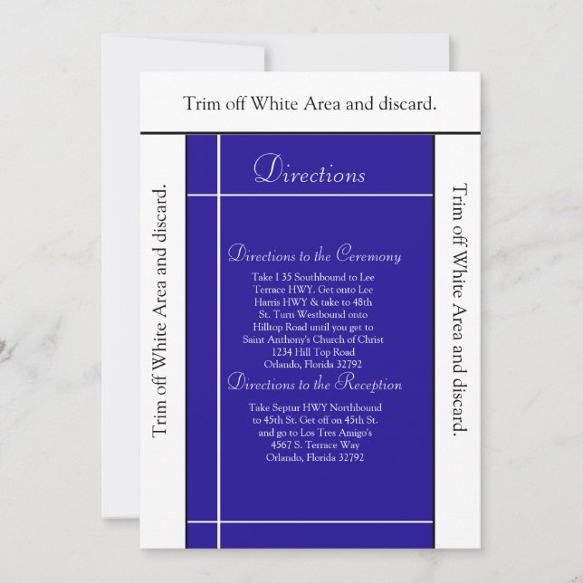 3.5x6 Directions Card Blue & White (Front)