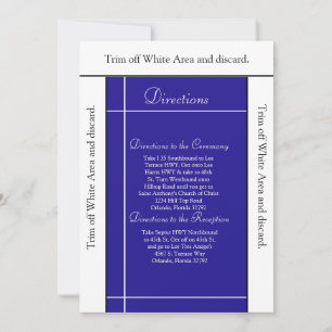 3.5x6 Directions Card Blue & White