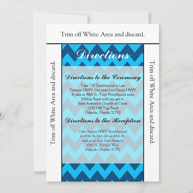 3.5x6 Directions Card Chevron Blues (Front)