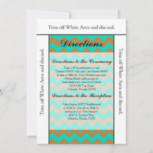 3.5x6 Directions Card Chevron Brown & Seafoam