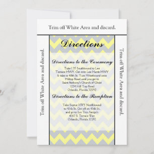 3.5x6 Directions Card Chevron Yellow & Grey