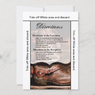 3.5x6 Directions Card Cowboy Boots Barn Wood Rusti