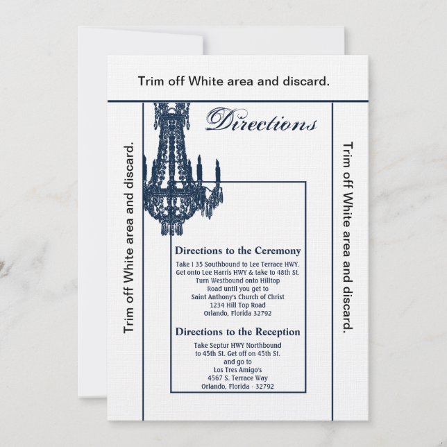 3.5x6 Directions Card Crystal Chandelier Glitz Gla (Front)