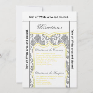 3.5x6 Directions Card Grey Yello Damask