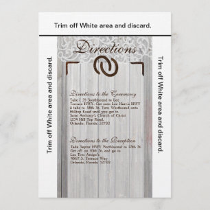 3.5x6 Directions Card Horse Shoes Wood