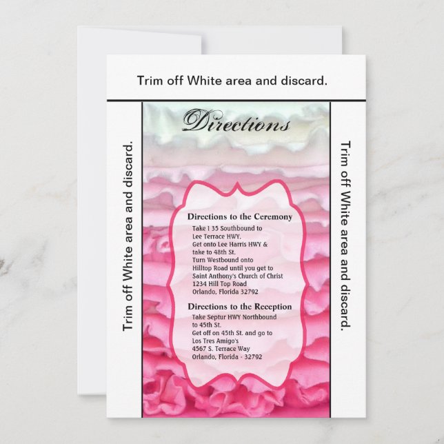 3.5x6 Directions Card Ombre Stripe Pink Frosting (Front)