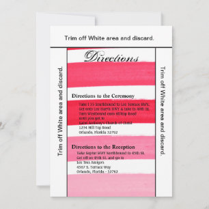 3.5x6 Directions Card Ombre Stripe Pink Line Fade