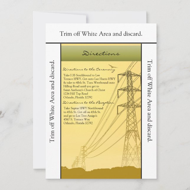 3.5x6 Directions Card Sunset Powerlines (Front)
